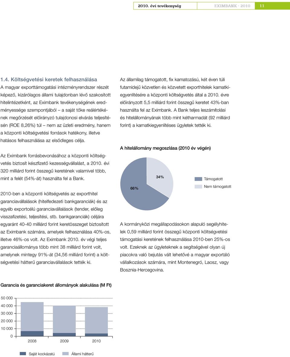 eredményessége szempontjából a saját tőke reálértékének megőrzését előirányzó tulajdonosi elvárás teljesítésén (ROE 8,26%) túl nem az üzleti eredmény, hanem a központi költségvetési források