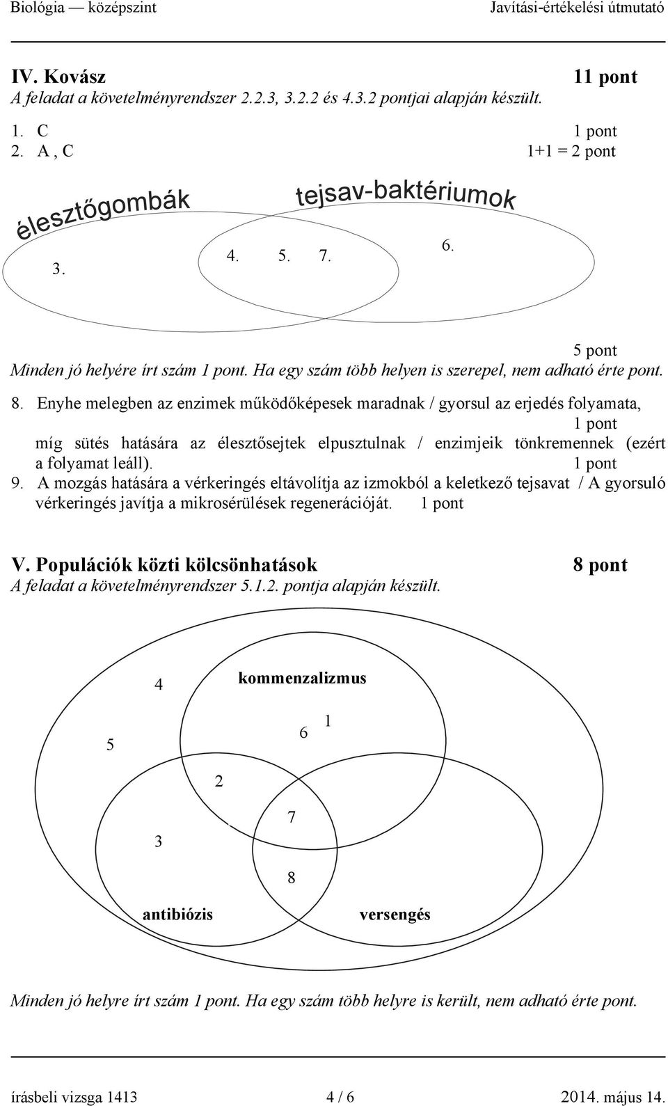 Enyhe melegben az enzimek működőképesek maradnak / gyorsul az erjedés folyamata, míg sütés hatására az élesztősejtek elpusztulnak / enzimjeik tönkremennek (ezért a folyamat leáll). 9.