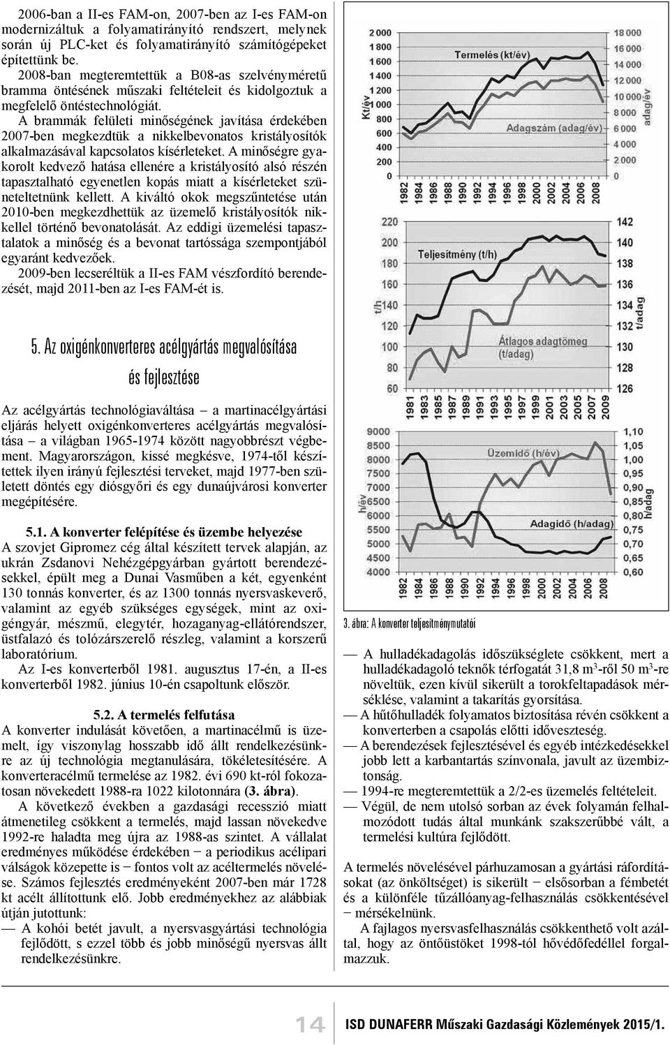 A brammák felületi minőségének javítása érdekében 2007-ben megkezdtük a nikkelbevonatos kristályosítók alkalmazásával kapcsolatos kísérleteket.