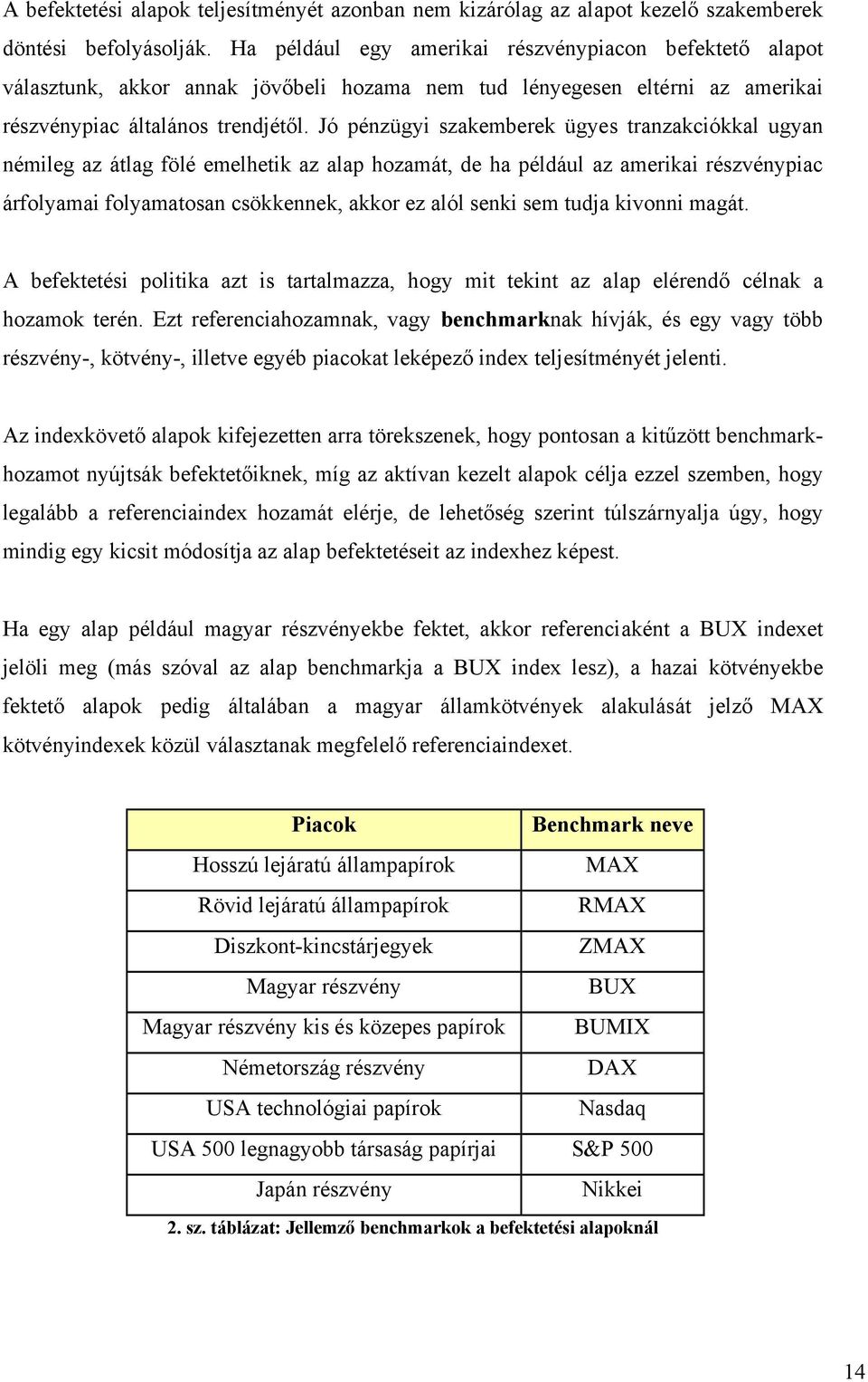 Jó pénzügyi szakemberek ügyes tranzakciókkal ugyan némileg az átlag fölé emelhetik az alap hozamát, de ha például az amerikai részvénypiac árfolyamai folyamatosan csökkennek, akkor ez alól senki sem