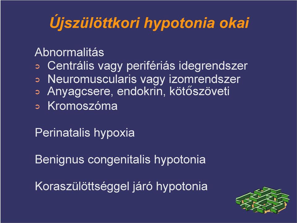 Anyagcsere, endokrin, kötıszöveti Kromoszóma Perinatalis