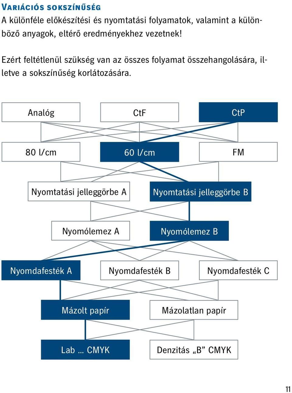 Ezért feltétlenül szükség van az összes folyamat összehangolására, illetve a sokszínűség korlátozására.