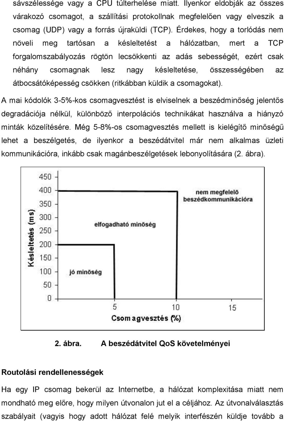 összességében az átbocsátóképesség csökken (ritkábban küldik a csomagokat).