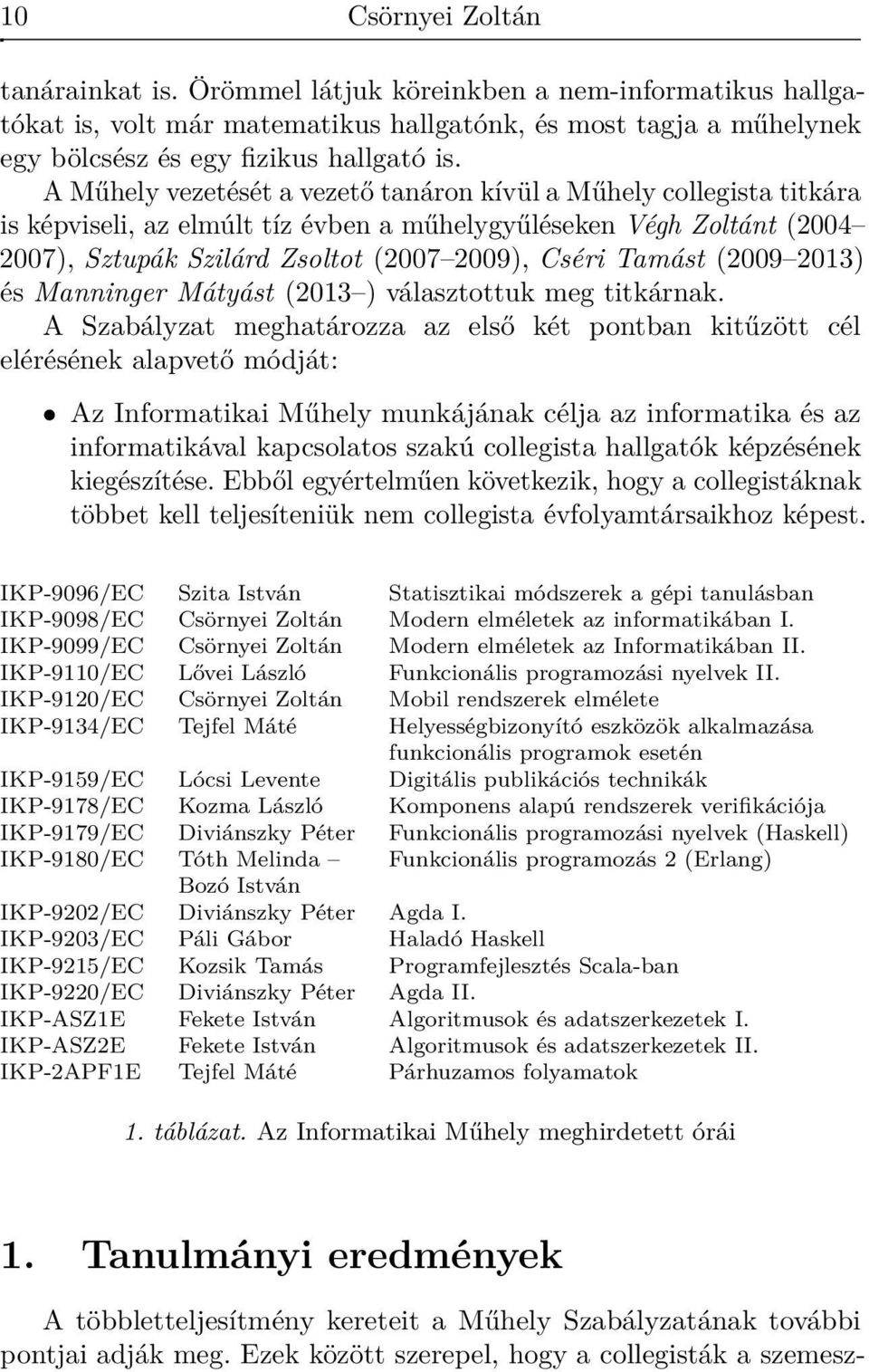 (2009 2013) és Manninger Mátyást (2013 ) választottuk meg titkárnak.