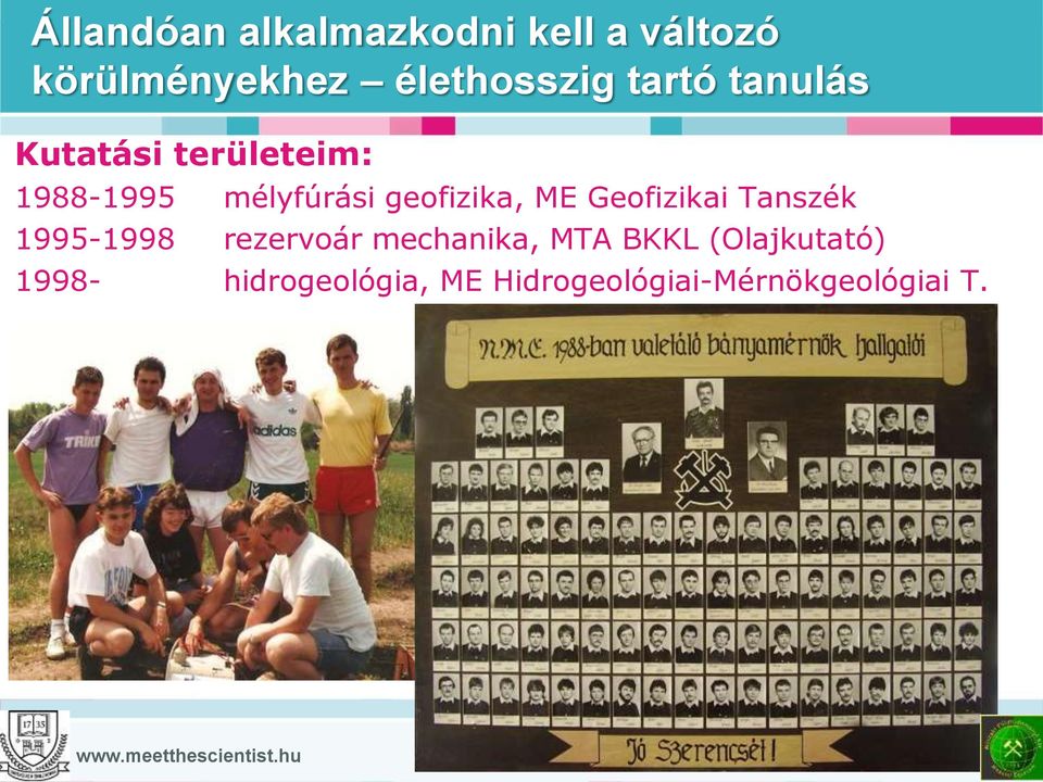 ME Geofizikai Tanszék 1995-1998 rezervoár mechanika, MTA BKKL