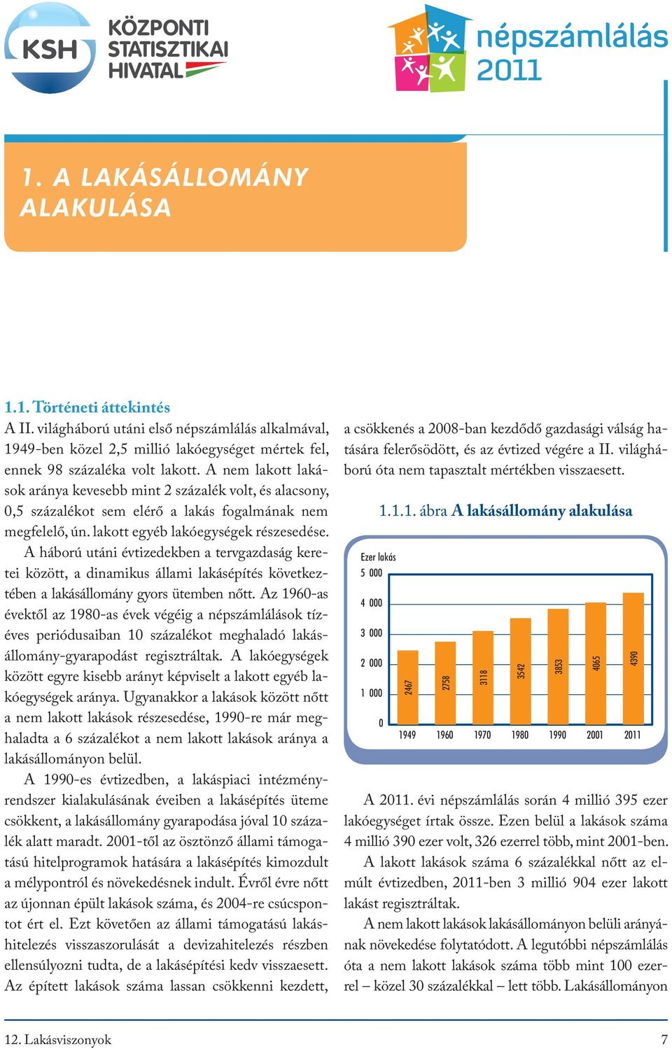 A háború utáni évtizedekben a tervgazdaság keretei között, a dinamikus állami lakásépítés következtében a lakásállomány gyors ütemben nőtt.