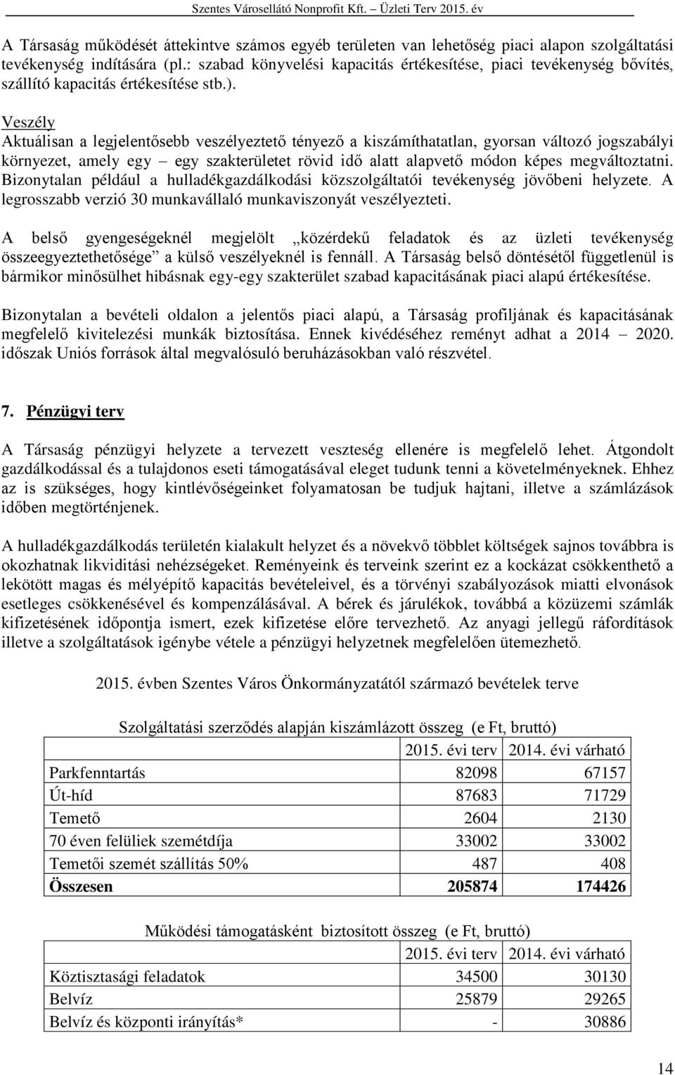 Veszély Aktuálisan a legjelentősebb veszélyeztető tényező a kiszámíthatatlan, gyorsan változó jogszabályi környezet, amely egy egy szakterületet rövid idő alatt alapvető módon képes megváltoztatni.