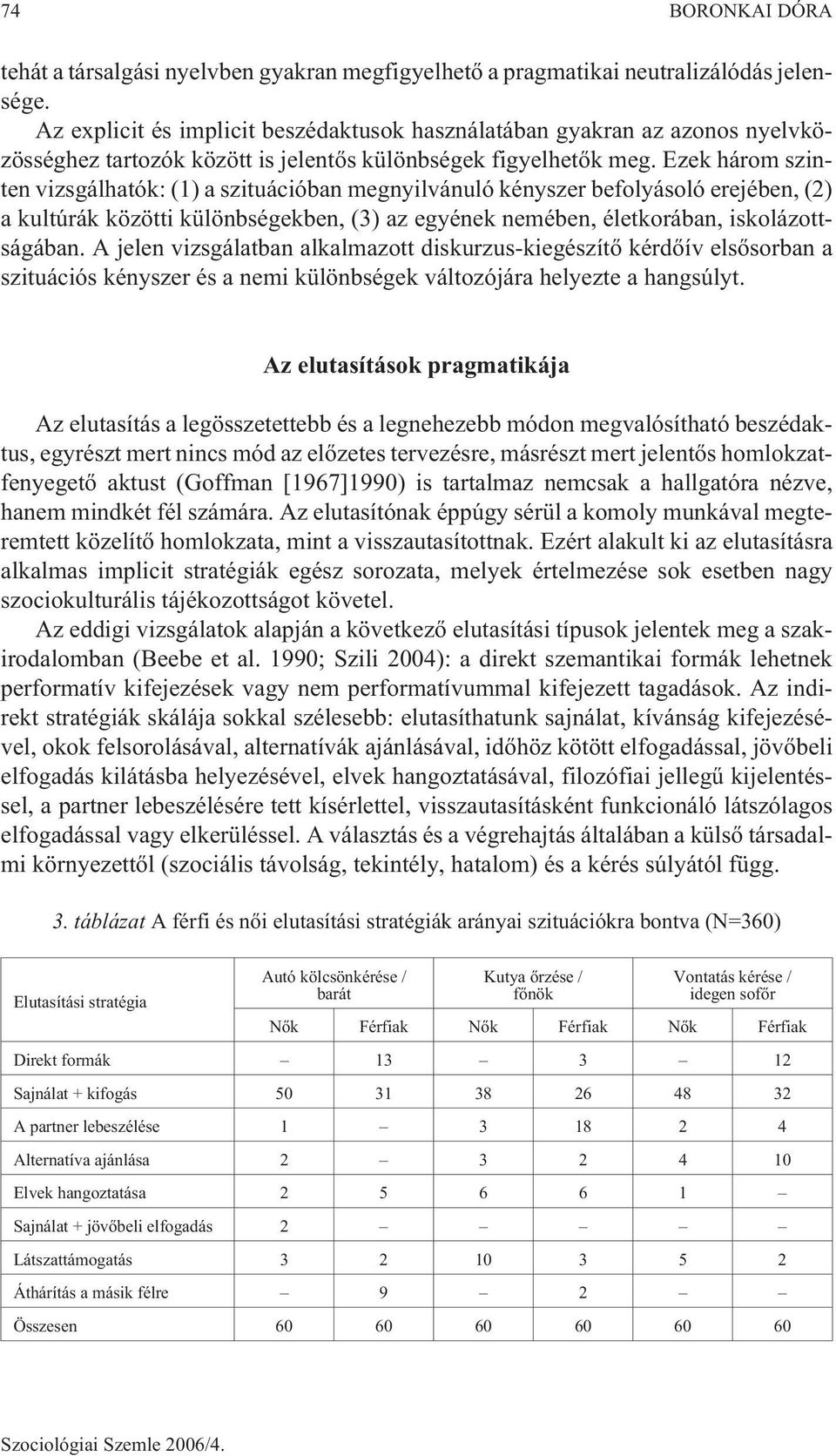 Ezek három szinten vizsgálhatók: (1) a szituációban megnyilvánuló kényszer befolyásoló erejében, (2) a kultúrák közötti különbségekben, (3) az egyének nemében, életkorában, iskolázottságában.