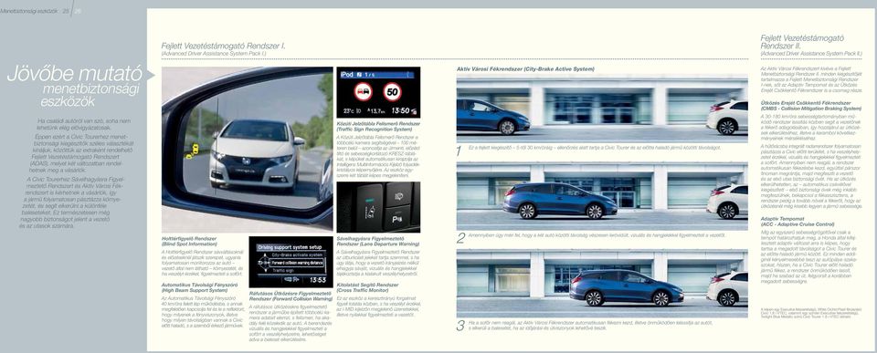 minden kiegészítőjét tartalmazza a Fejlett Menetbiztonsági Rendszer I-nek, sőt az Adaptív Tempomat és az Ütközés Erejét Csökkentő Fékrendszer is a csomag része.
