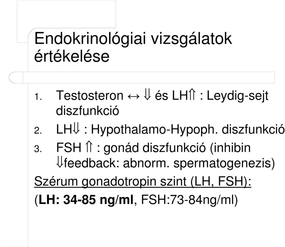 LH : Hypothalamo-Hypoph. diszfunkció 3.