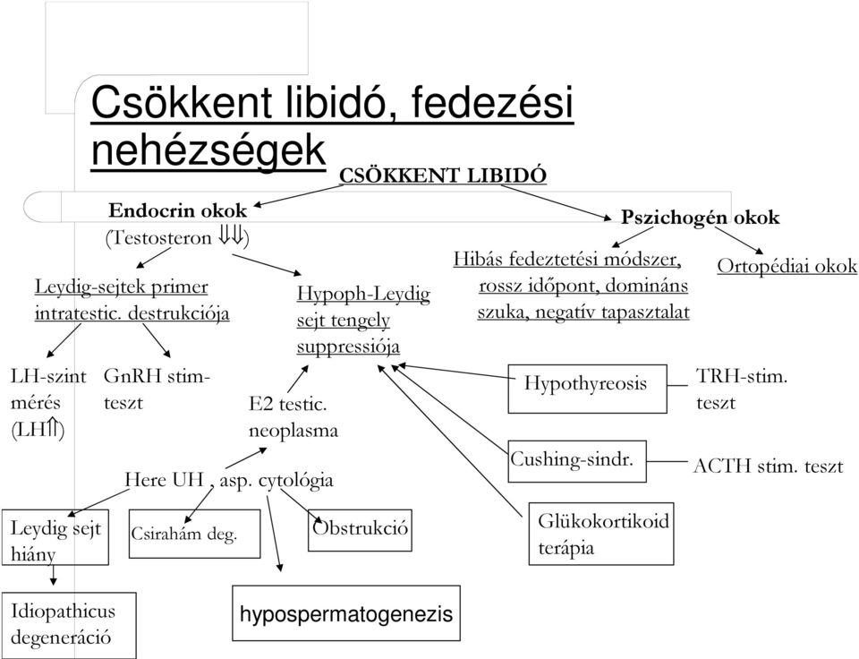 cytológia Hypoph-Leydig sejt tengely suppressiója Hibás fedeztetési módszer, rossz időpont, domináns szuka, negatív tapasztalat