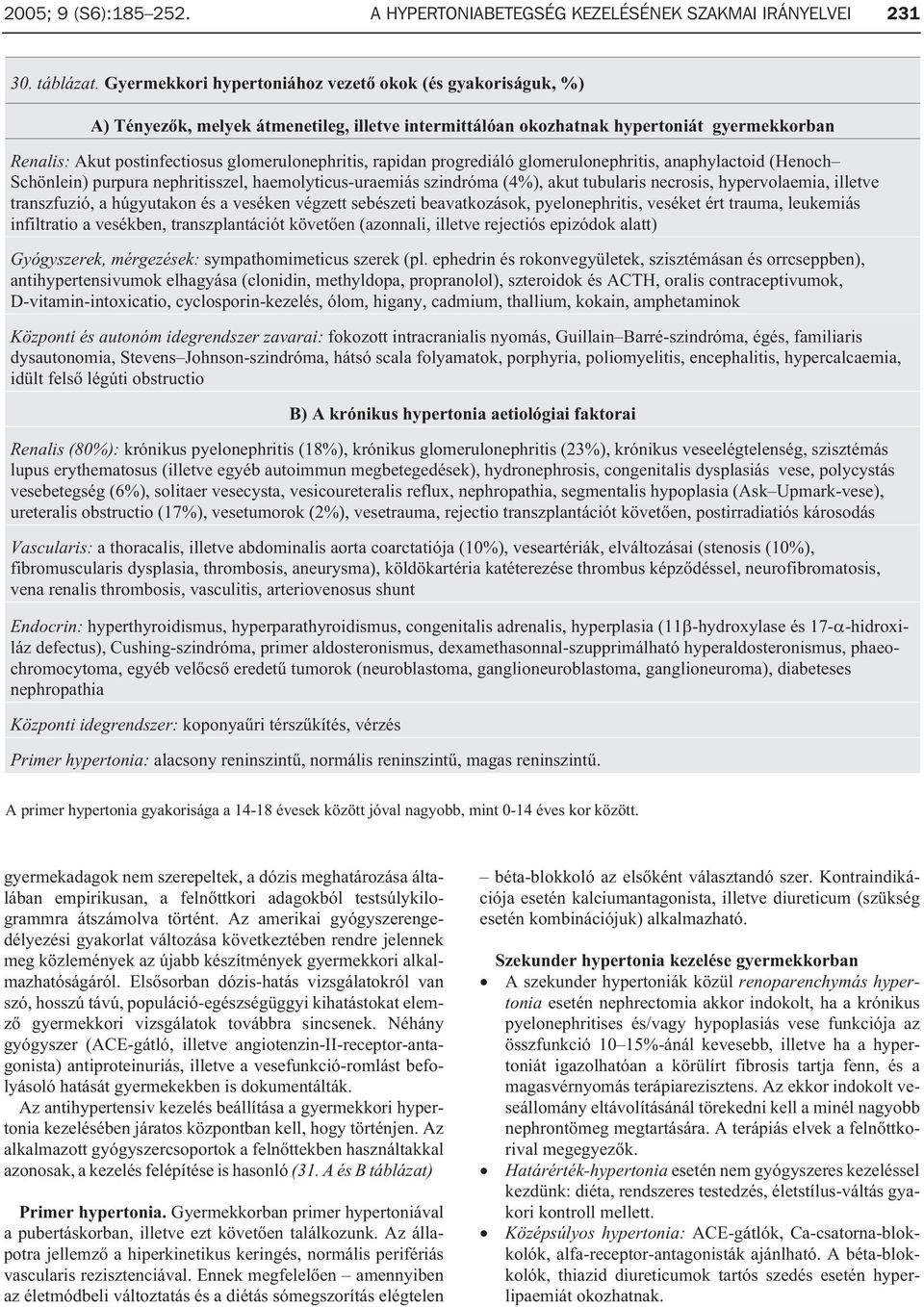 glomerulonephritis, rapidan progrediáló glomerulonephritis, anaphylactoid (Henoch Schönlein) purpura nephritisszel, haemolyticus-uraemiás szindróma (4%), akut tubularis necrosis, hypervolaemia,