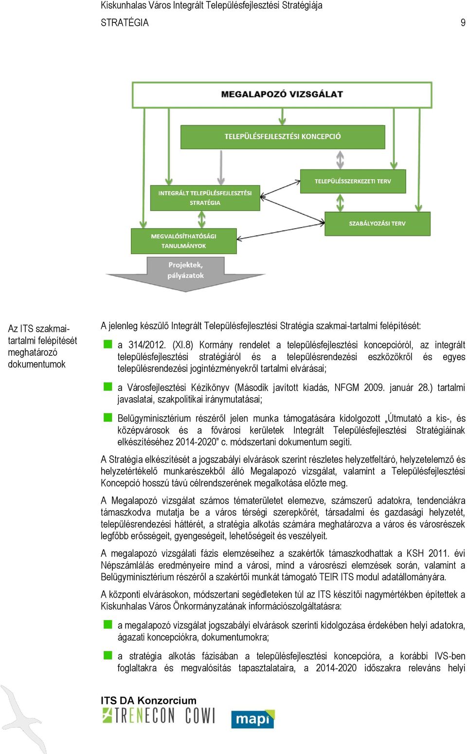 elvárásai; a Városfejlesztési Kézikönyv (Második javított kiadás, NFGM 2009. január 28.