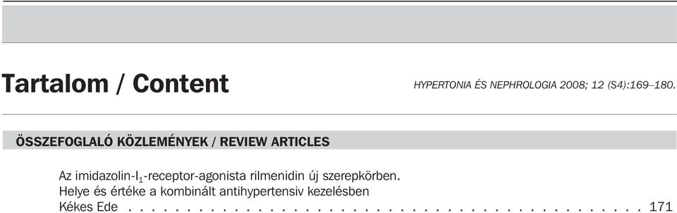 -receptor-agonista rilmenidin új szerepkörben.