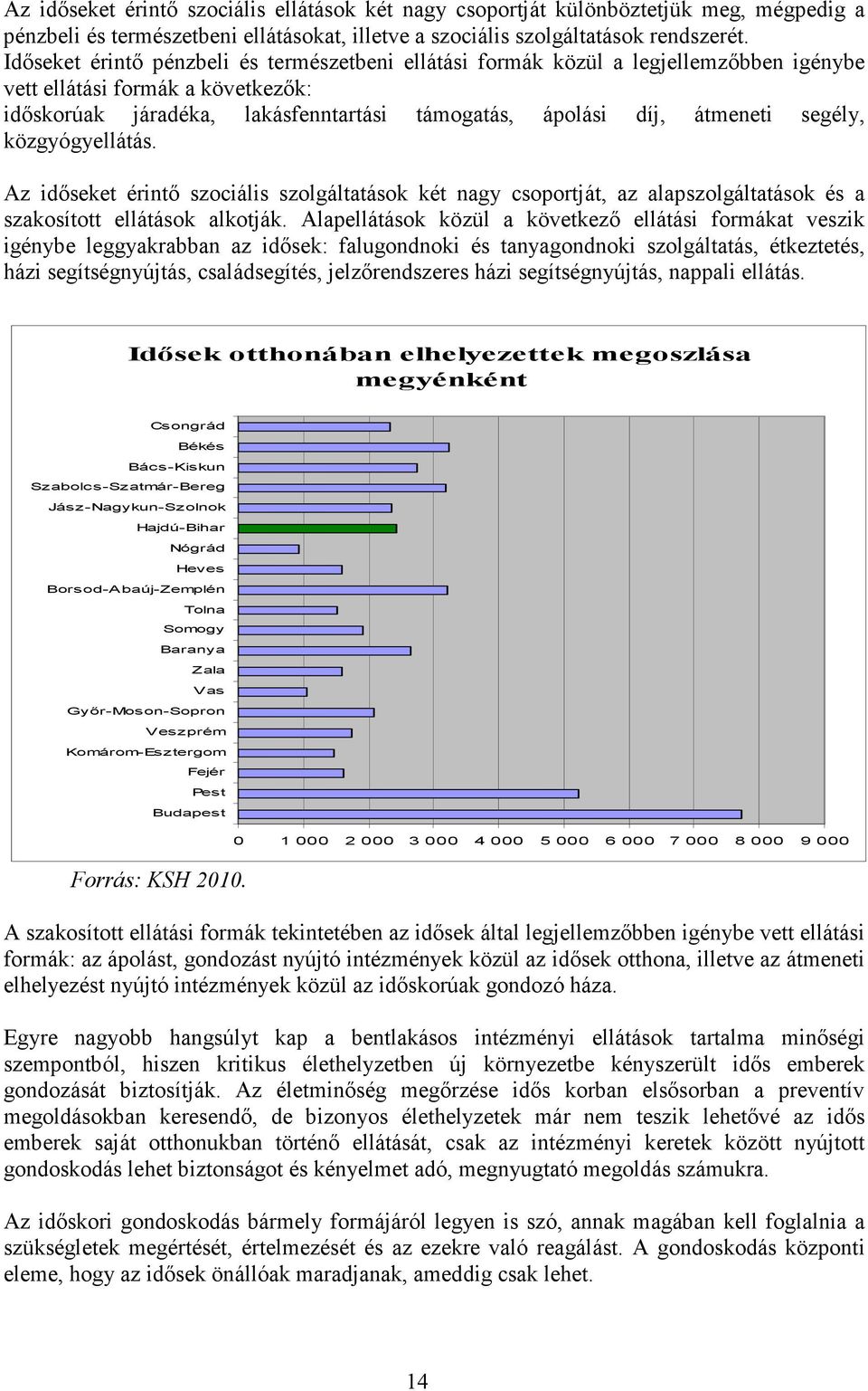 segély, közgyógyellátás. Az idıseket érintı szociális szolgáltatások két nagy csoportját, az alapszolgáltatások és a szakosított ellátások alkotják.