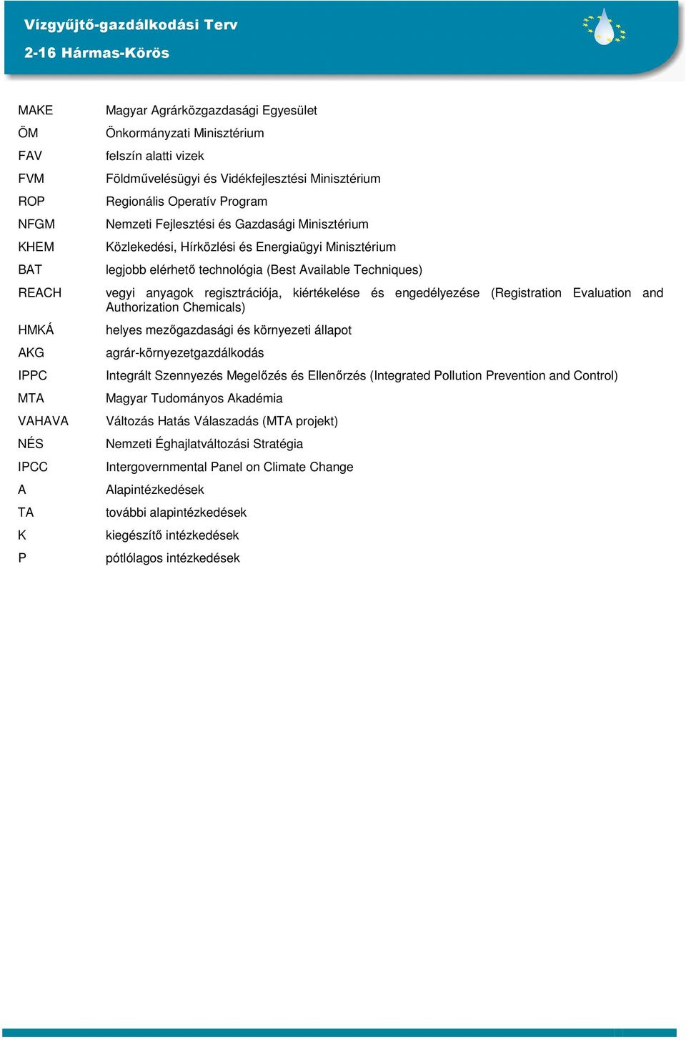 Available Techniques) vegyi anyagok regisztrációja, kiértékelése és engedélyezése (Registration Evaluation and Authorization Chemicals) helyes mezőgazdasági és környezeti állapot