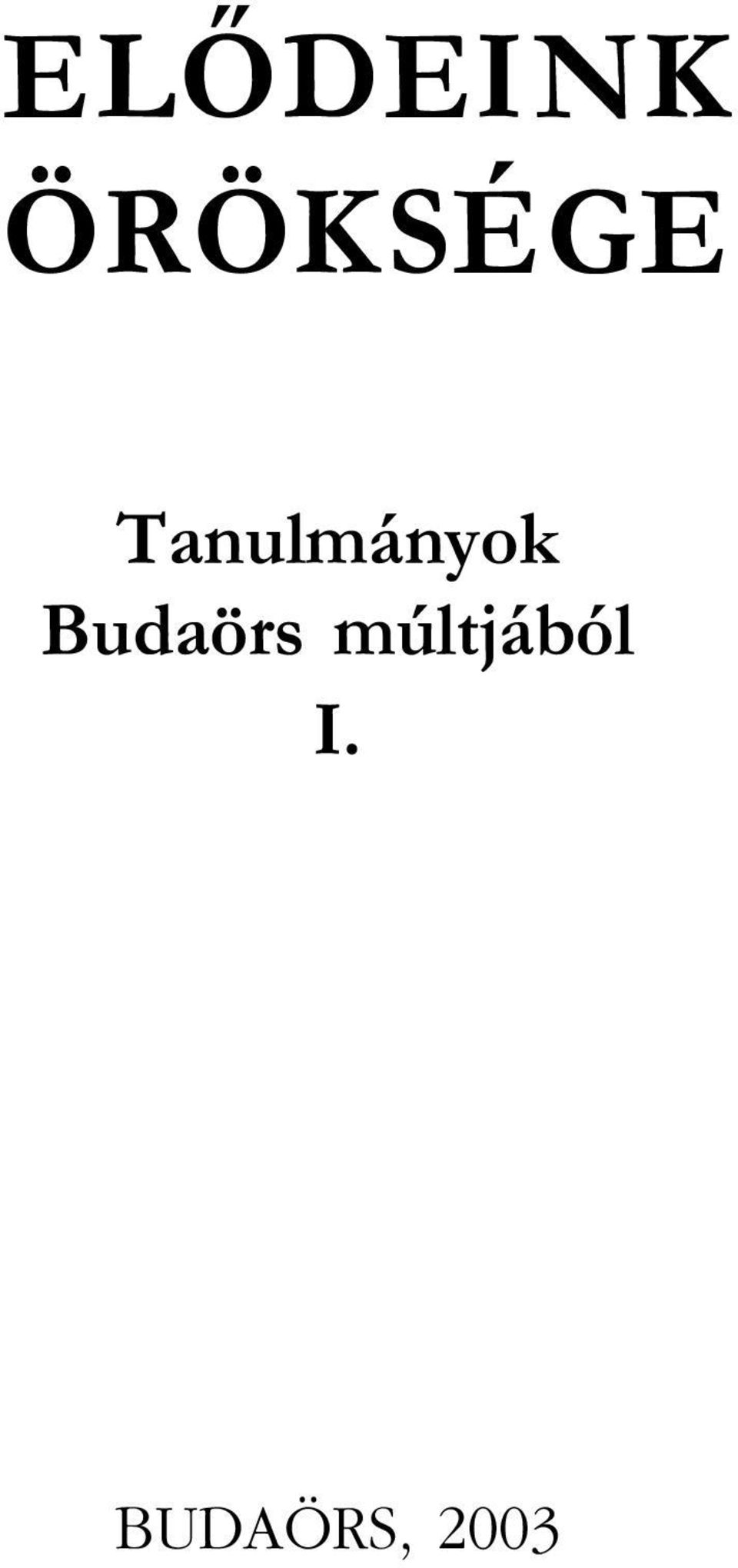 Tanulmányok