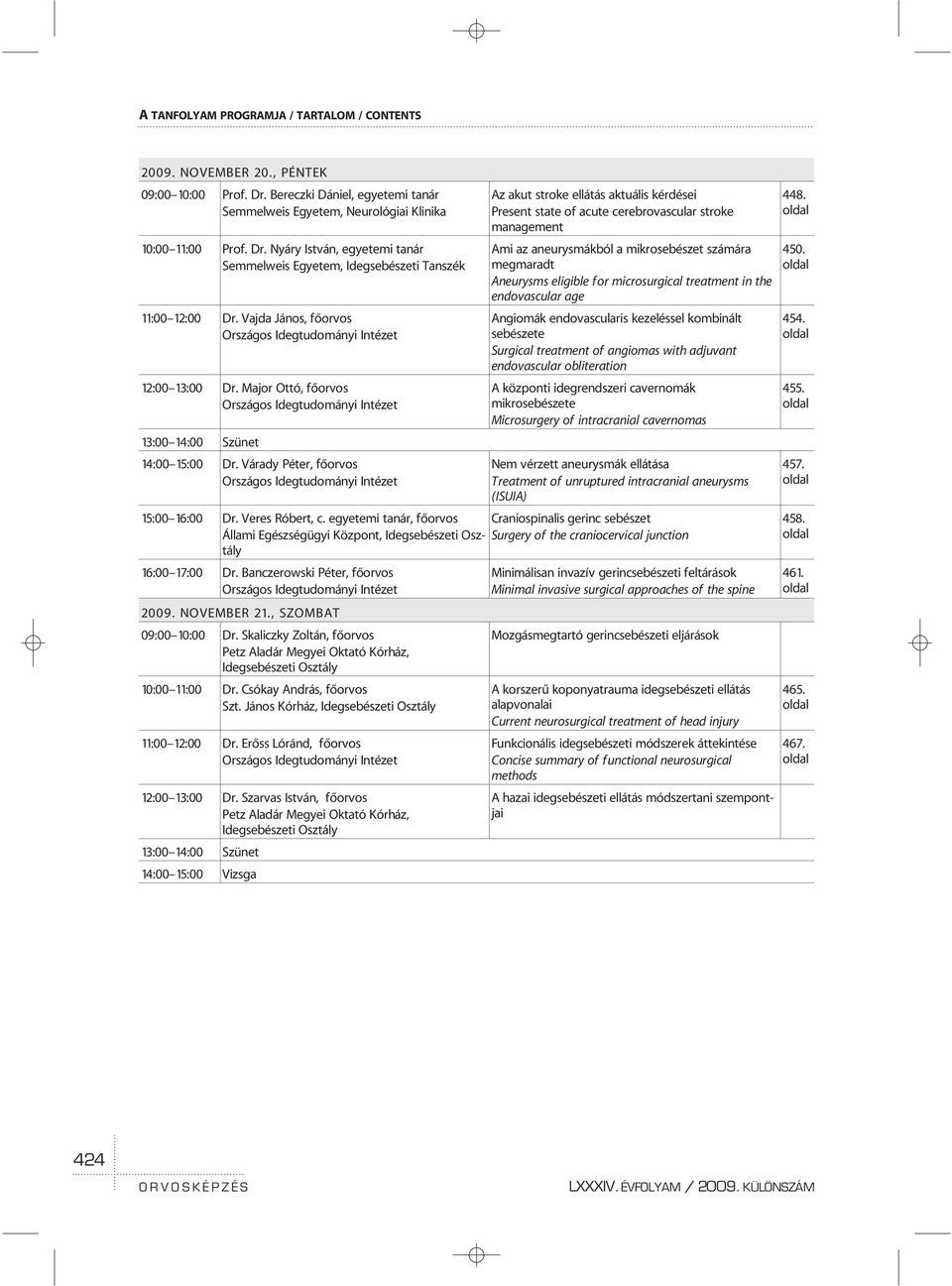 Várady Péter, fõorvos Az akut stroke ellátás aktuális kérdései Present state of acute cerebrovascular stroke management Ami az aneurysmákból a mikrosebészet számára megmaradt Aneurysms eligible for