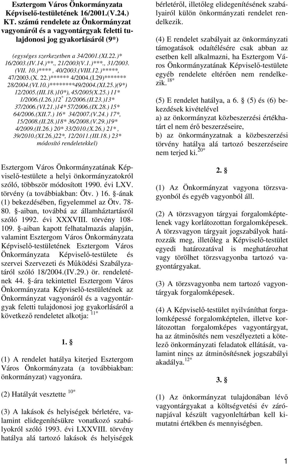 (VII. 10.)****, 40/2003.(VIII.12.)*****, 47/2003.(X. 22.)****** 4/2004.(I.29)******* 28/2004.(VI.10.)********49/2004.(XI.25.)(9*) 12/2005.(III.18.)10*), 45/2005(X.25.) 11* 1/2006.(I.26.)12 * 12/2006.