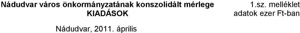 konszolidált mérlege