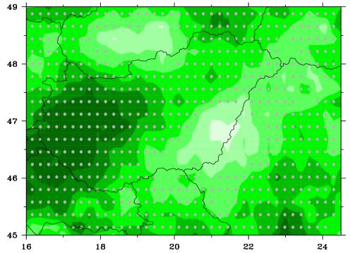 Csapadékszélsőségek változása [%] Terület: Magyarország; referencia: 1961 1990 Maximális száraz időszak hossza 2021 2050 2071 2100 Egyértelmű őszi intenzitásnövekedés Modell 1 Modell 1