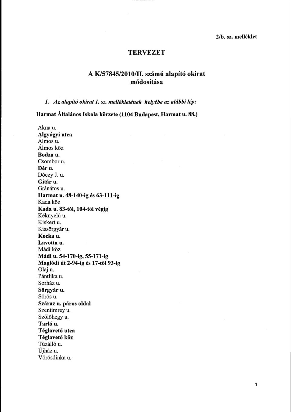 83-tól, 104-től végig Kéknyelű u. Kiskert u. Kissörgyár u. Kocka u. Lavotta u. Mádi köz Mádi u. 54-170-ig, 55-171-ig Maglódi út 2-94-ig és 17-től 93-ig Olaj u.