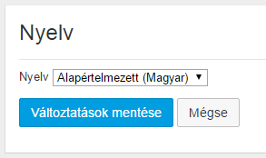 JAM Fiókbeállítás 1 Jam Fiókbeállítások (felhasználó név menüjéből elérhető funkció): Nyelv beállítások: a felhasználó megadhatja milyen nyelven