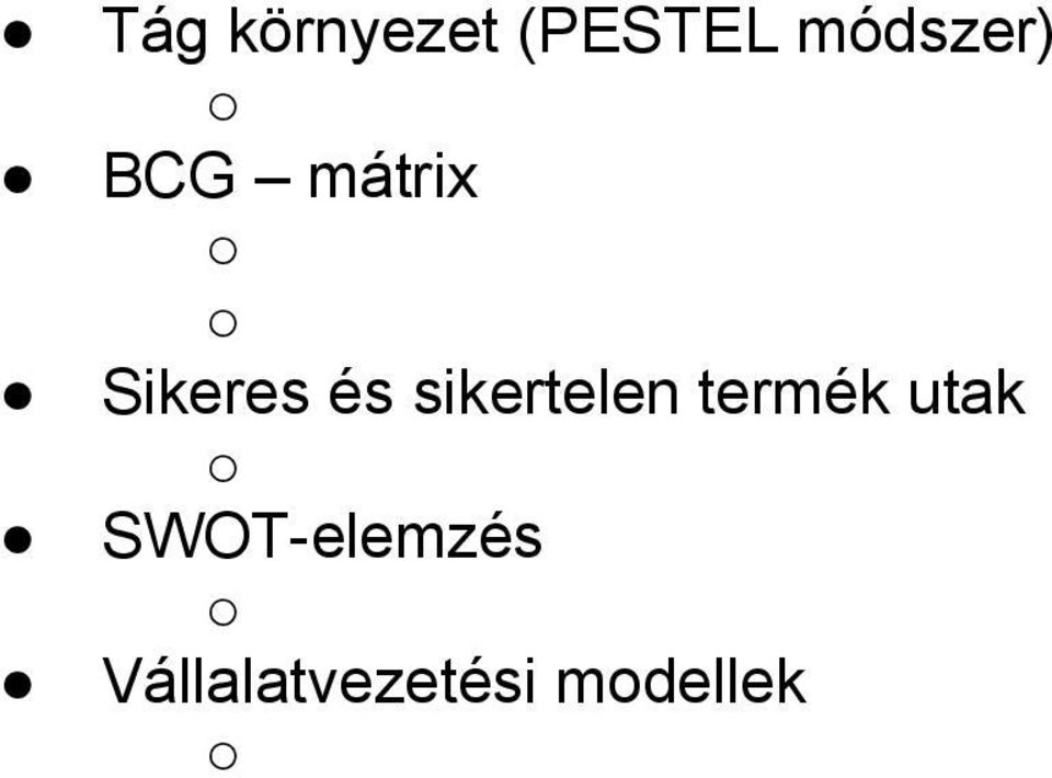 és sikertelen termék utak
