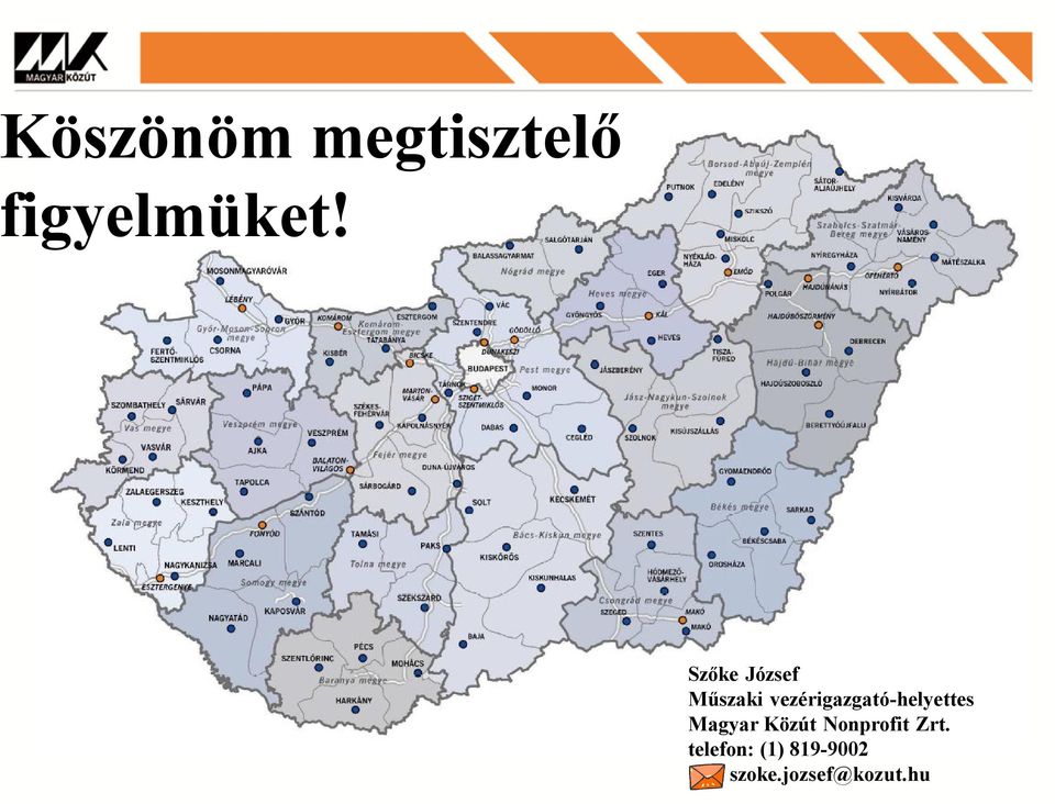 vezérigazgató-helyettes Magyar Közút