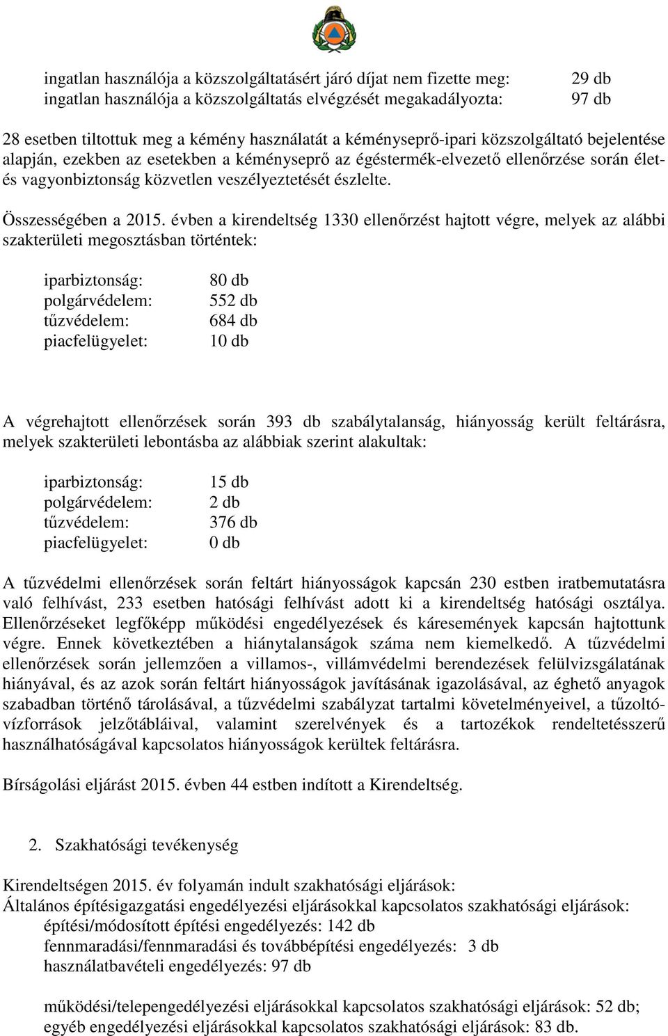 Összességében a 2015.