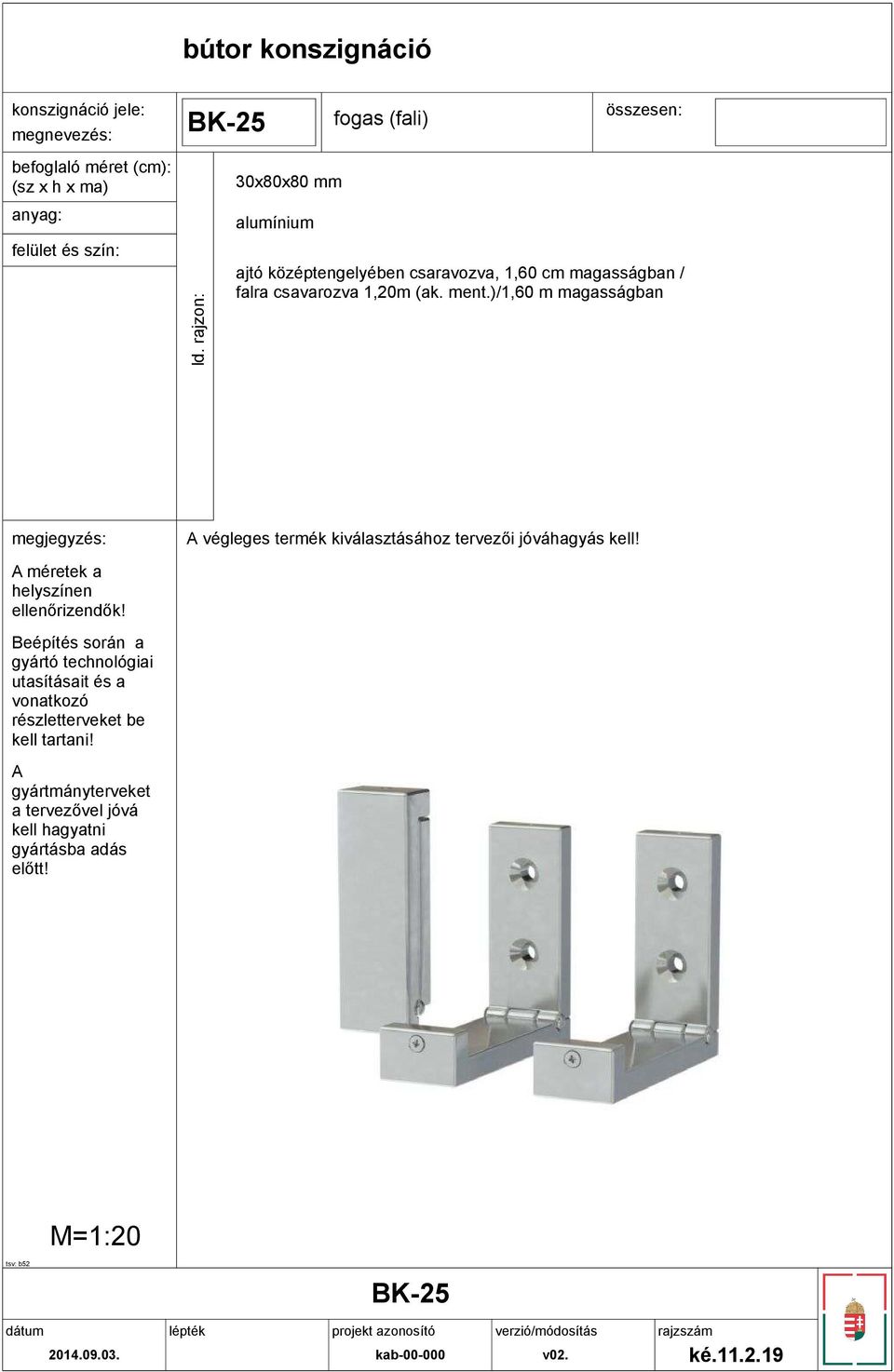 csavarozva 1,20m (ak. ment.