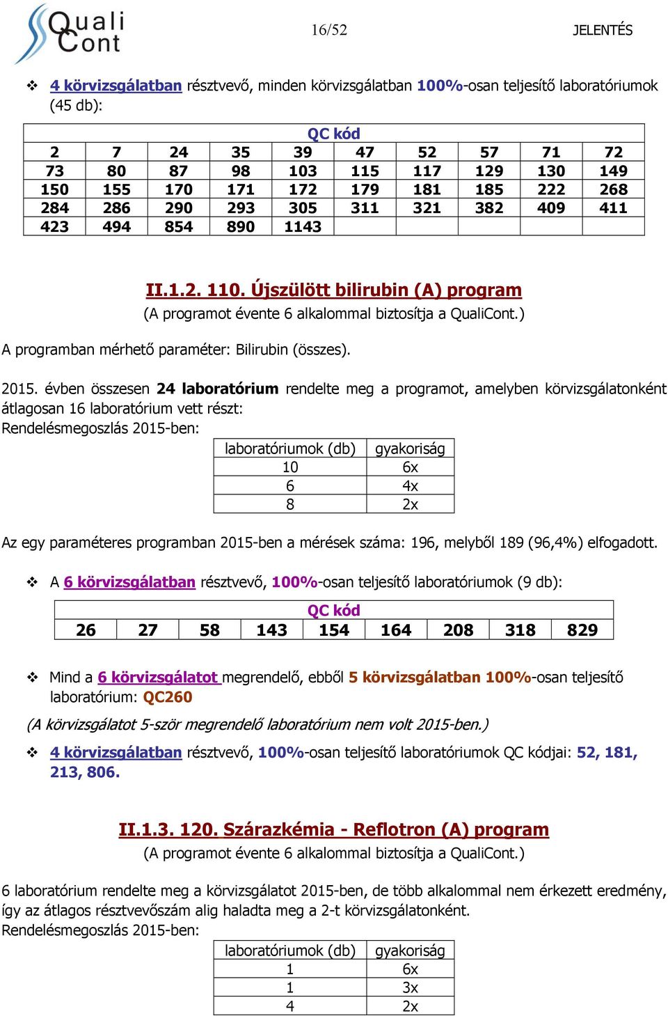) A programban mérhető paraméter: Bilirubin (összes). 2015.