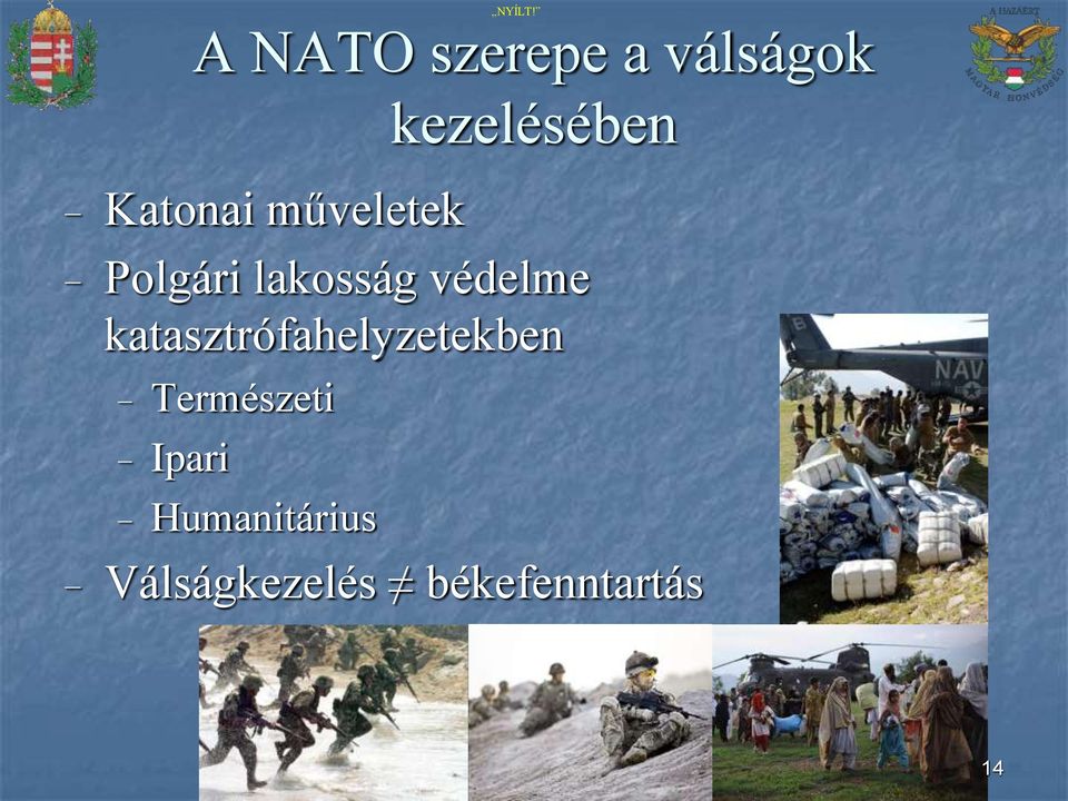 védelme katasztrófahelyzetekben