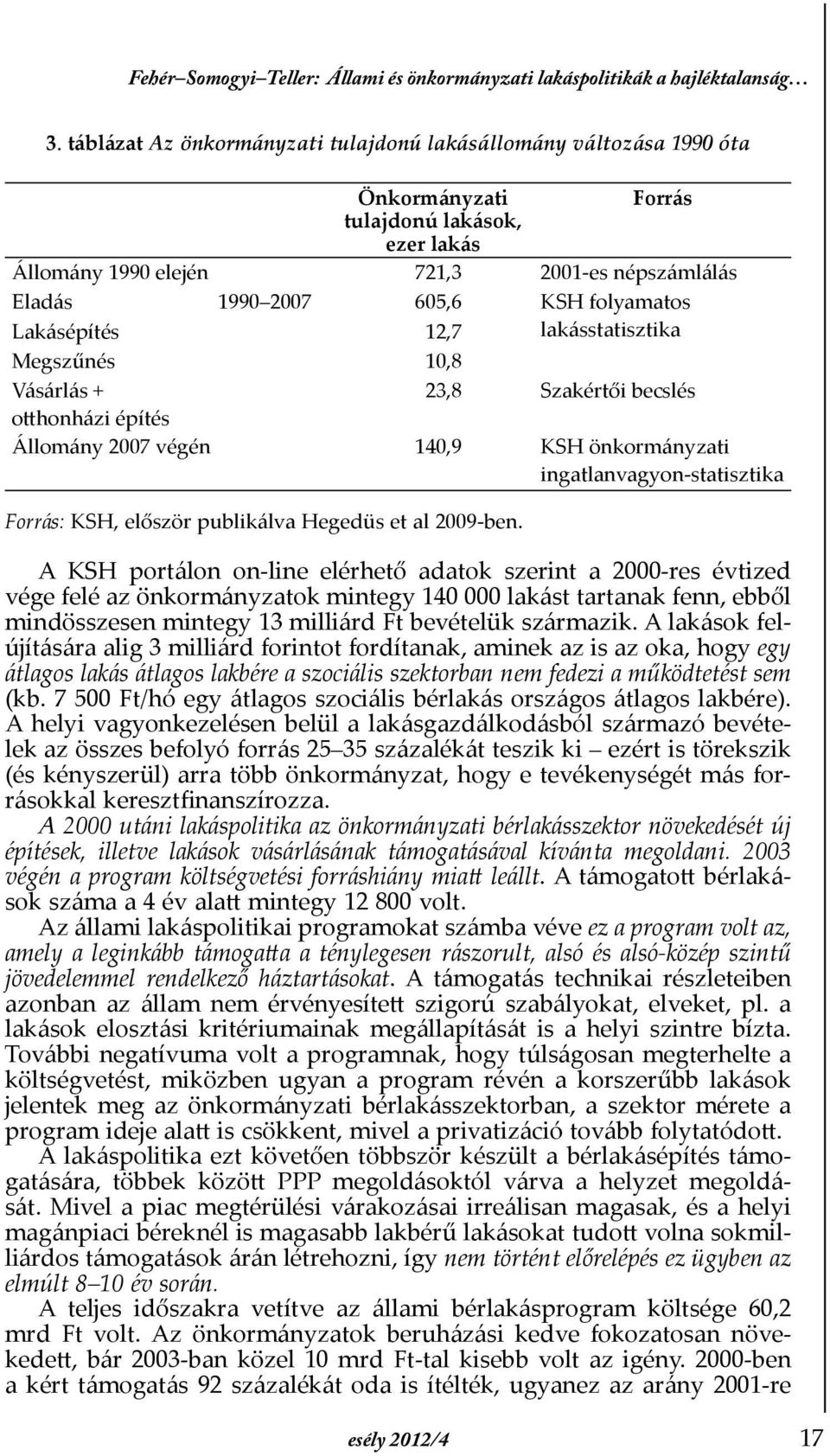 folyamatos Lakásépítés 12,7 lakásstatisztika Megszűnés 10,8 Vásárlás + 23,8 Szakértői becslés otthonházi építés Állomány 2007 végén 140,9 KSH önkormányzati ingatlanvagyon-statisztika Forrás: KSH,