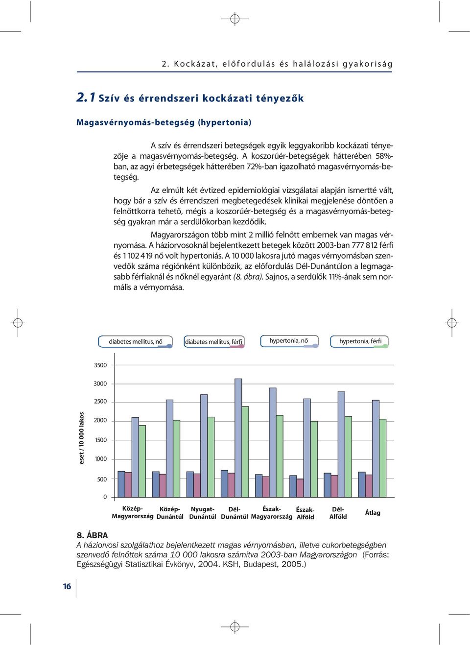 A koszorúér-betegségek hátterében 58%- ban, az agyi érbetegségek hátterében 72%-ban igazolható magasvérnyomás-betegség.