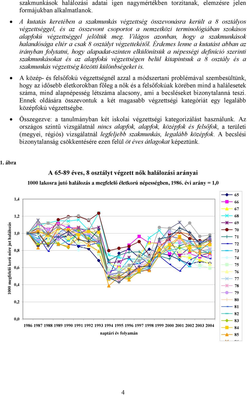 Világos azonban, hogy a szakmunkások halandósága eltér a csak 8 osztályt végzettekétől.