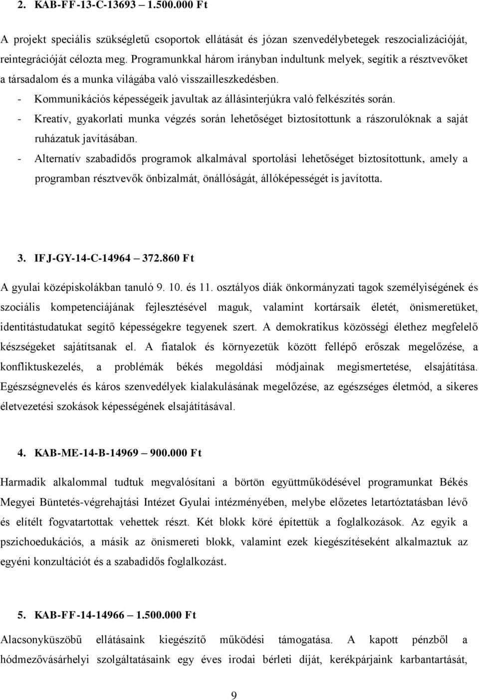 - Kommunikációs képességeik javultak az állásinterjúkra való felkészítés során. - Kreatív, gyakorlati munka végzés során lehetőséget biztosítottunk a rászorulóknak a saját ruházatuk javításában.