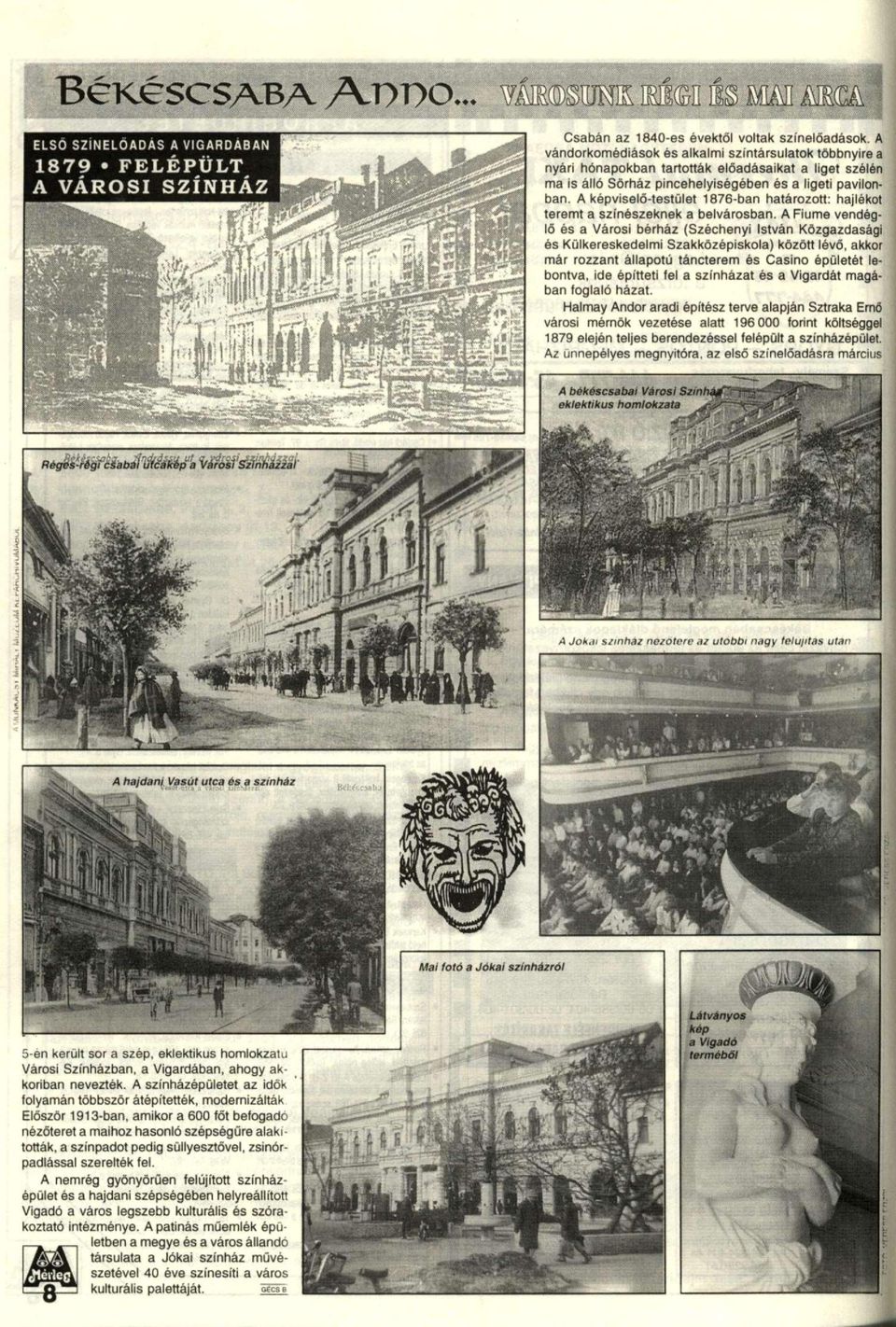 A képviselő-testület 1876-ban határozott: hajlékot teremt a színészeknek a belvárosban.