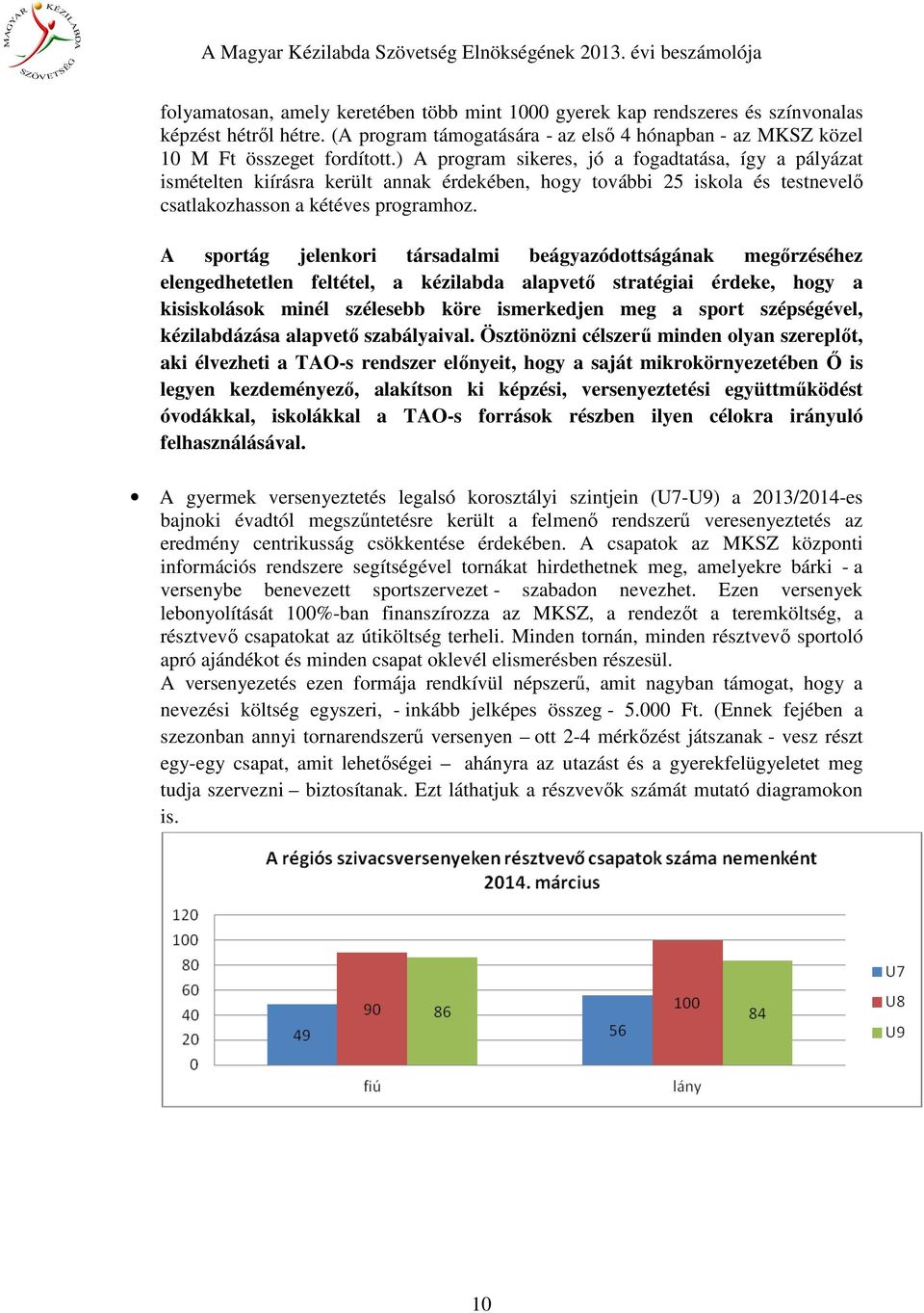 A sportág jelenkori társadalmi beágyazódottságának megőrzéséhez elengedhetetlen feltétel, a kézilabda alapvető stratégiai érdeke, hogy a kisiskolások minél szélesebb köre ismerkedjen meg a sport