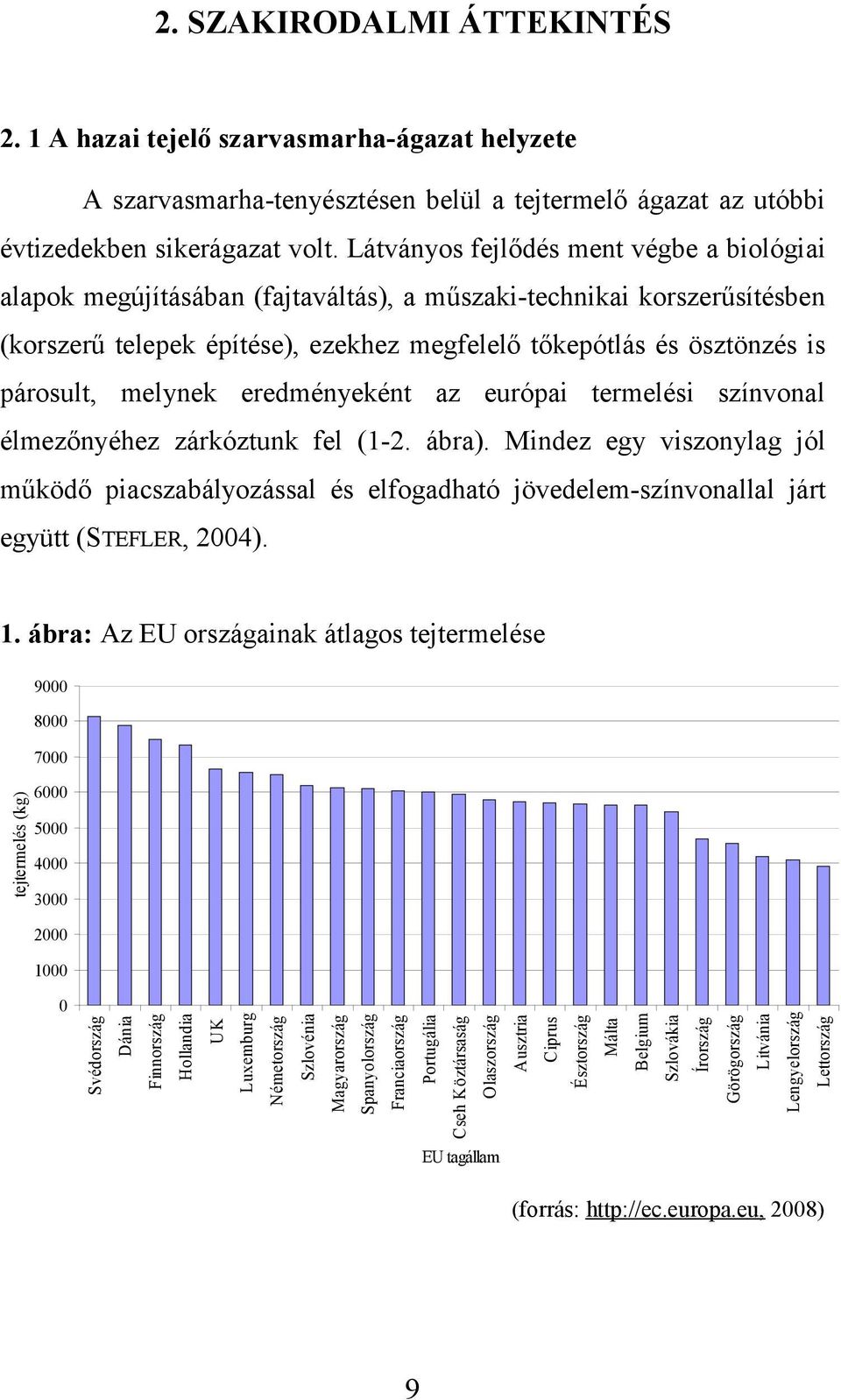 melynek eredményeként az európai termelési színvonal élmezőnyéhez zárkóztunk fel (1-2. ábra).