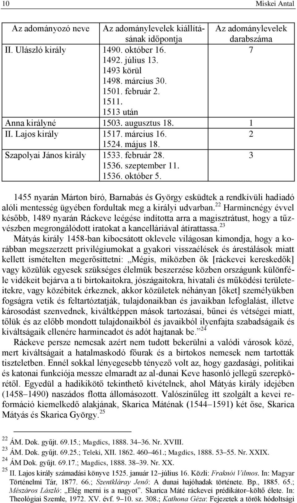 3 1455 nyarán Márton bíró, Barnabás és György esküdtek a rendkívüli hadiadó alóli mentesség ügyében fordultak meg a királyi udvarban.