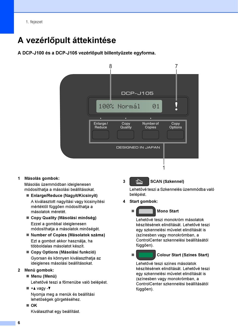 Enlarge/Reduce (Nagyít/Kicsinyít) A kiválasztott nagyítási vagy kicsinyítési mértéktől függően módosíthatja a másolatok méretét.