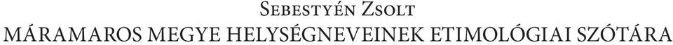 helységneveinek