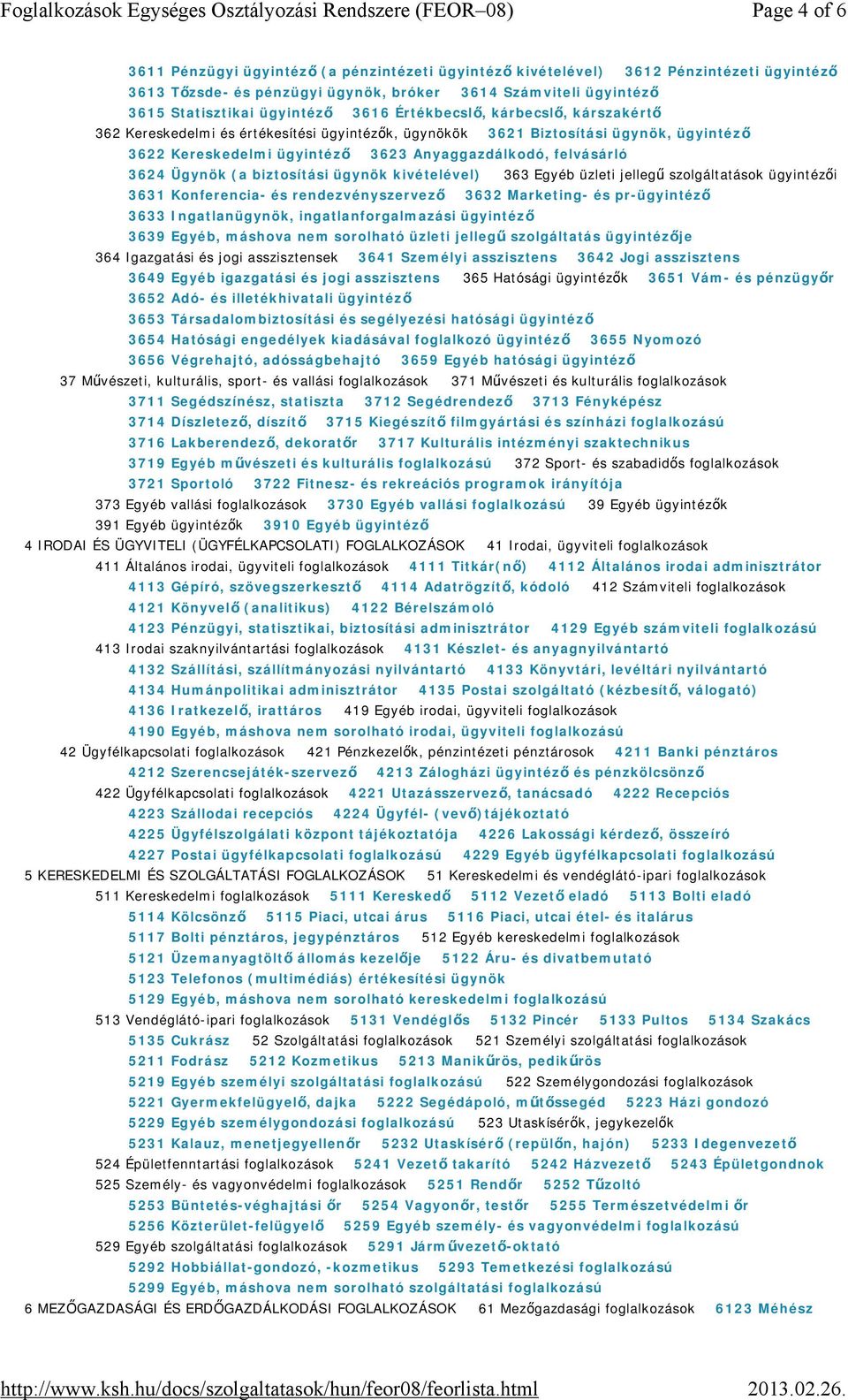 Ügynök (a biztosítási ügynök kivételével) 363 Egyéb üzleti jellegű szolgáltatások ügyintézői 3631 Konferencia- és rendezvényszervező 3632 Marketing- és pr-ügyintéző 3633 Ingatlanügynök,