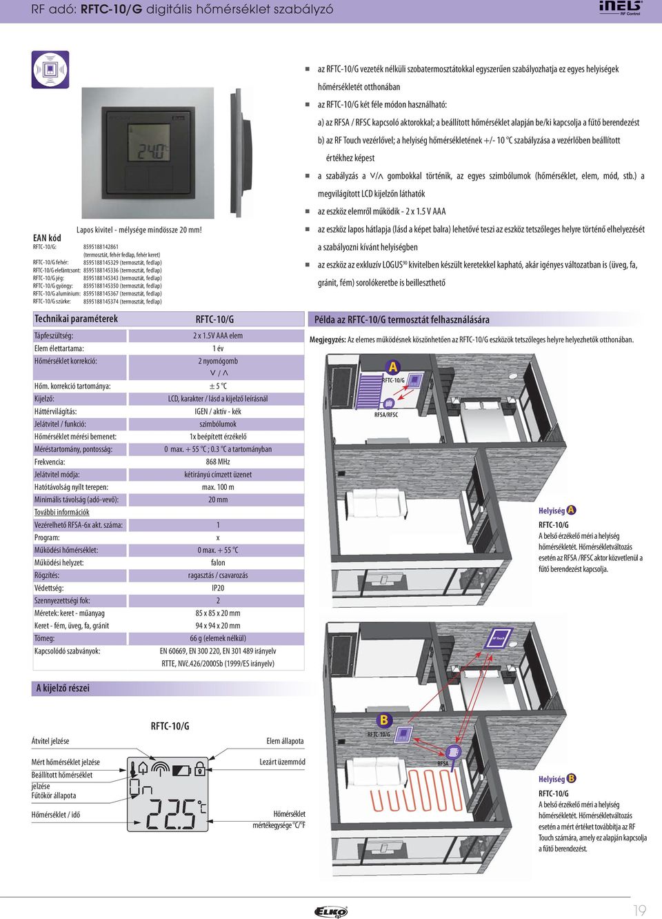 (termosztát, fedlap) 8595188145350 (termosztát, fedlap) 8595188145367 (termosztát, fedlap) 8595188145374 (termosztát, fedlap) Hőm.