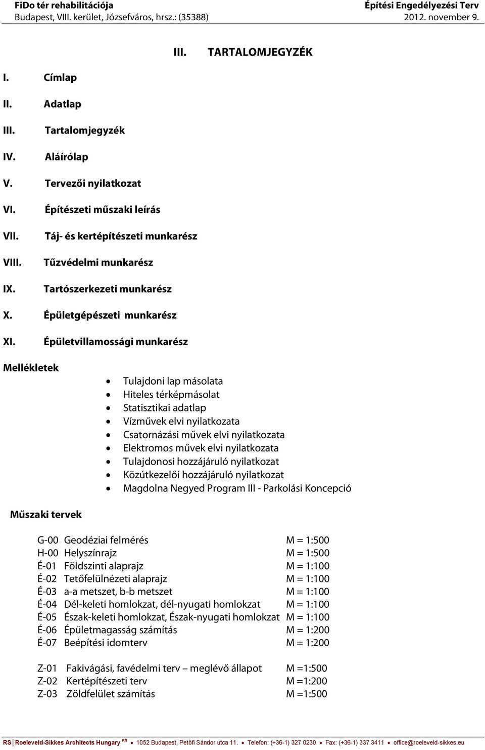 Épületgépészeti munkarész XI.