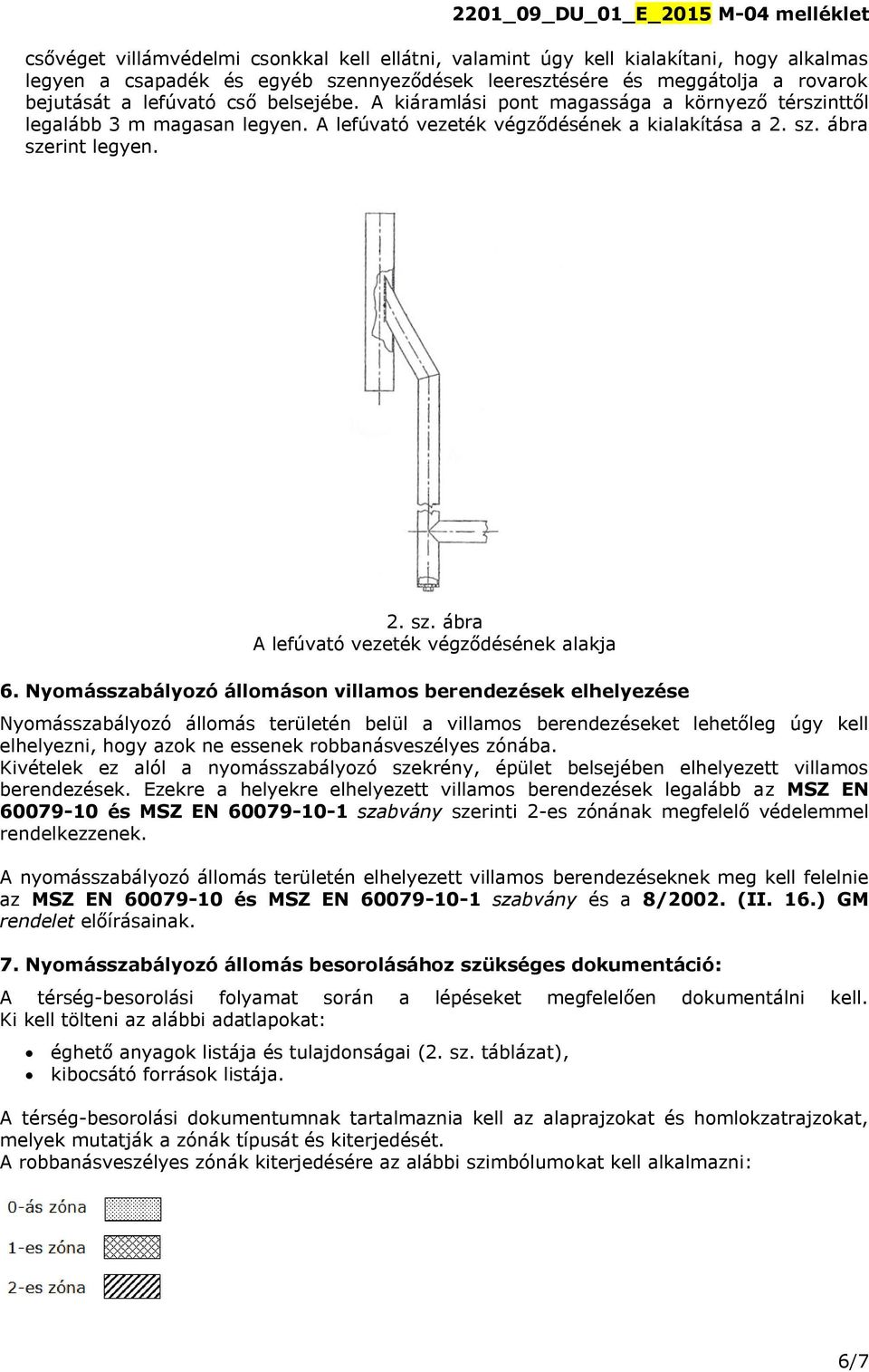 2. sz. ábra A lefúvató vezeték végződésének alakja 6.