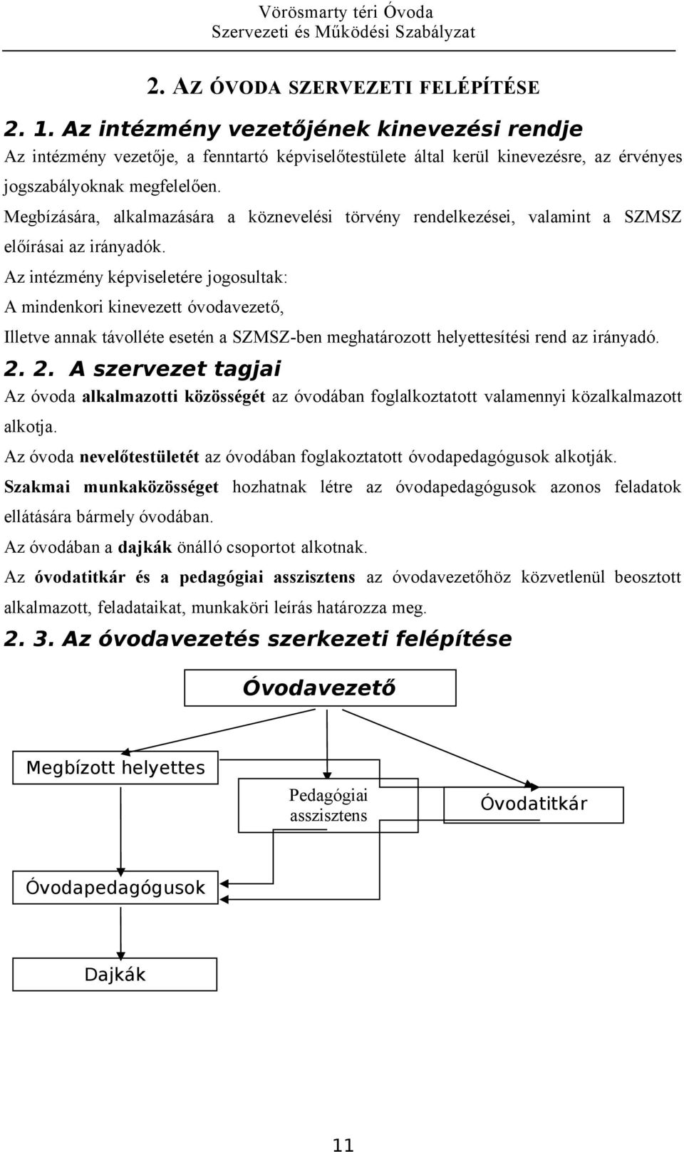 Megbízására, alkalmazására a köznevelési törvény rendelkezései, valamint a SZMSZ előírásai az irányadók.