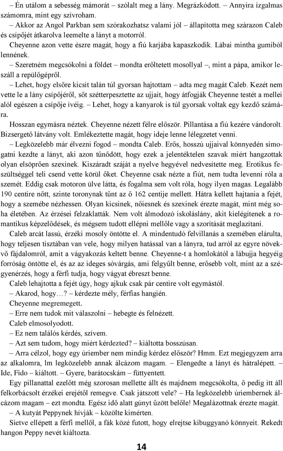 Lábai mintha gumiból lennének. Szeretném megcsókolni a földet mondta erőltetett mosollyal, mint a pápa, amikor leszáll a repülőgépről.