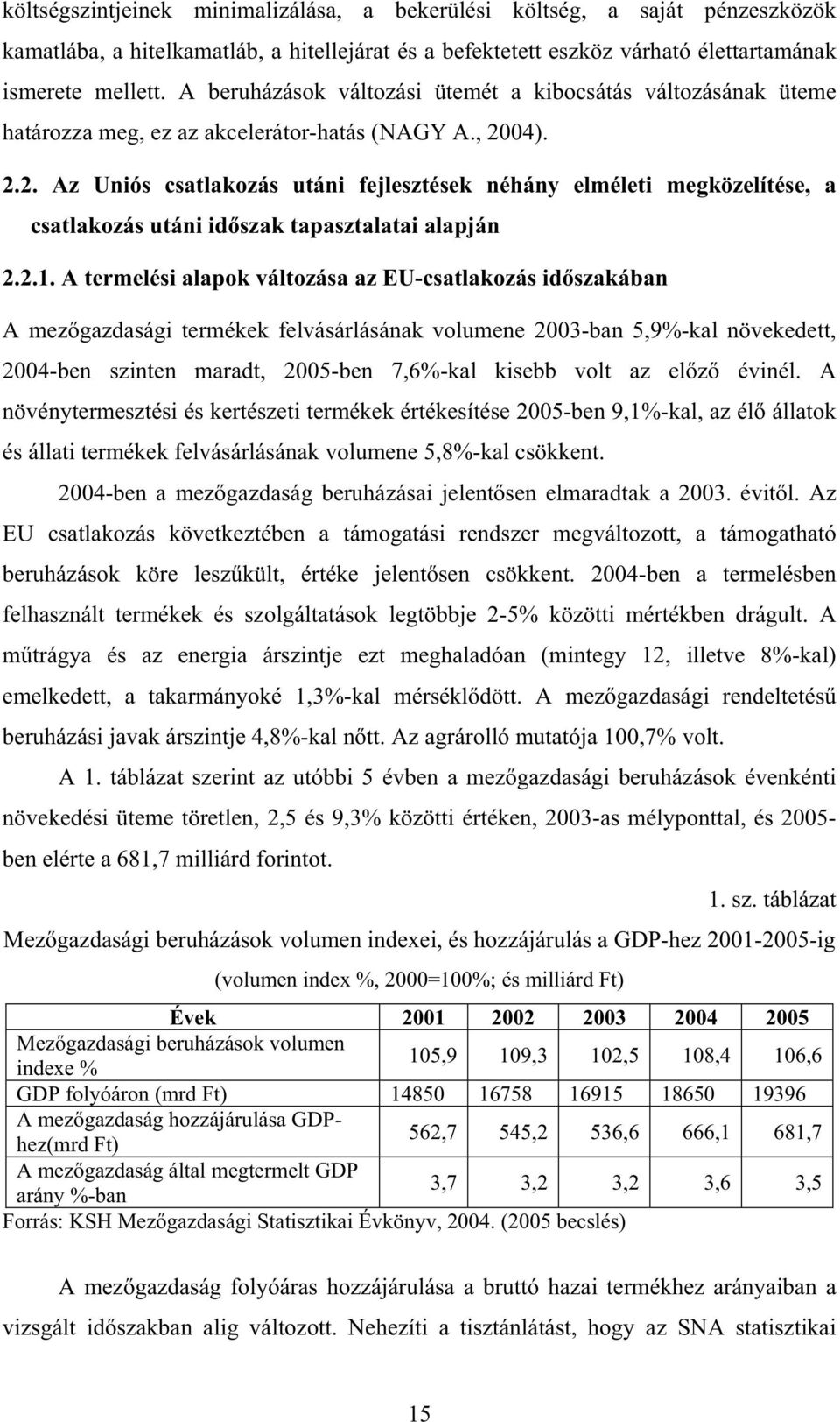 04). 2.2. Az Uniós csatlakozás utáni fejlesztések néhány elméleti megközelítése, a csatlakozás utáni id szak tapasztalatai alapján 2.2.1.